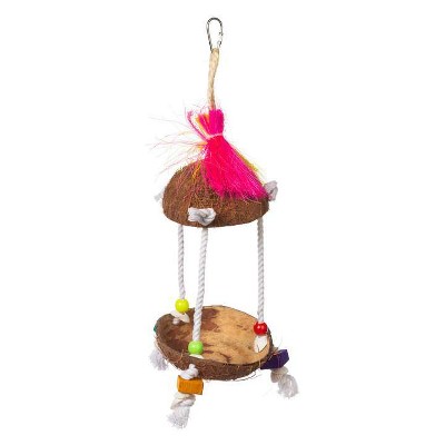 Prevue Pet Products Forage & Engage Tropical Teasers Tiki Hut Bird Toy 62188