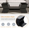 Wooakway 6mm Glass-Top Coffee Table with Open Shelves, Cabinets, Geometric Style, Great Storage - 2 of 4