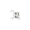 Black Bow Jewelry Sterling Silver Letter M Polished Bead Charm, 10mm - 2 of 3
