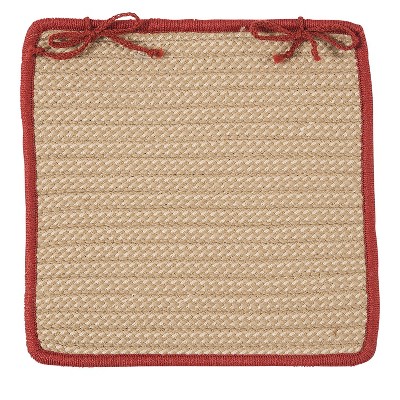 Colonial Mills Boat House - Rust Red Chair Pad, Set of 4