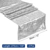 Unique Bargains Party Wedding Polyester Flexible Cutting Delicate Edges Sequin Table Runner 2 Pcs - 2 of 3