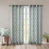 PAGED Curtains Fretwork Print Grommet Top Window Curtain Panel Privacy Assured with Light Filtering for Bedroom, Living Room - 4 of 4