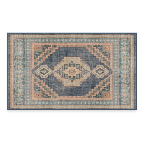 Ruggable Rayne Washable Bohemian Area Rug - Soft Navy 3'x5'. : Target