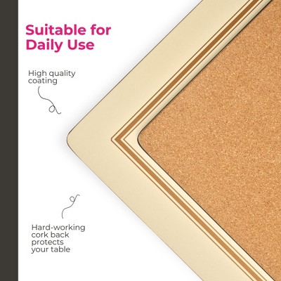 Classic Cream and Gold Edged MDF Placemats Set of 4