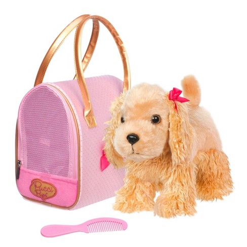 Pucci Pups Golden Dot Glam Bag & Cocker Spaniel Puppy Stuffed Animal :  Target