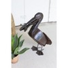 31 inch Hand-Hammered Recycled Metal Pelican with Fish by Kalalou - 3 of 3
