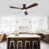 TOBILI Hot sales 52 Inch Modern Black Ceiling Fans With Lights, 3 Color Dimmable LED, 3 Solid Wood Blades Ceiling Fan - 3 of 4