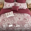 8Pcs BIAB Paisley Print Solid Plum Reverse Comforter Set, Ultra Soft Microfiber Bedding Set with Matching Shams, Pillows and Bedskirt - 4 of 4