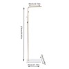 YIYIBYUS Metal Coat Rack Freestanding with Natural Marble Base, Entryway Coats Hanger Stand with 3 Hooks - 3 of 4
