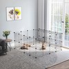 PawHut Pet Playpen DIY Small Animal Cage 36 Panels Portable Metal Wire Yard Fence with Door and Ramp for Rabbits, Kitten, Puppy 14 x 14 in - image 2 of 4