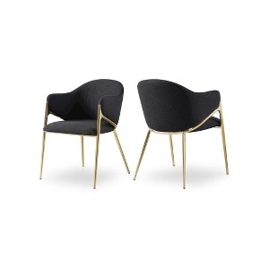 Meridian Furniture,Nial Boucle Fabric Dining Chair, Set of 2 - 1 of 4