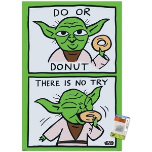 Trends International Star Wars: Saga - Yoda Donut Unframed Wall Poster Prints - 1 of 4