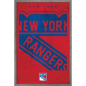 Trends International NHL New York Rangers - Logo 25 Framed Wall Poster Prints - 1 of 4