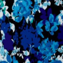 black watercolor flowers