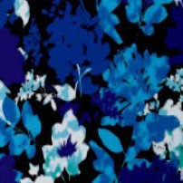 black watercolor flowers