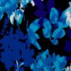 black watercolor flowers