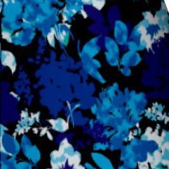 black watercolor flowers