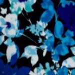 black watercolor flowers