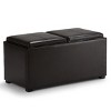 CAVINAS Mid-Century 5-in-1 Storage Bench with Ottomans &Flip Tray Top,Upholstered Functional Bench for Living Room,Bedroom,Entryway - 4 of 4