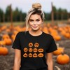 Simply Sage Market Women's Halloween Pumpkin Faces Short Sleeve Graphic Tee - 2 of 4