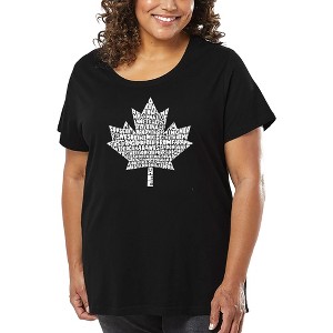 LA Pop Art Women's Word Art T-shirt - CANADIAN NATIONAL ANTHEM - 1 of 4