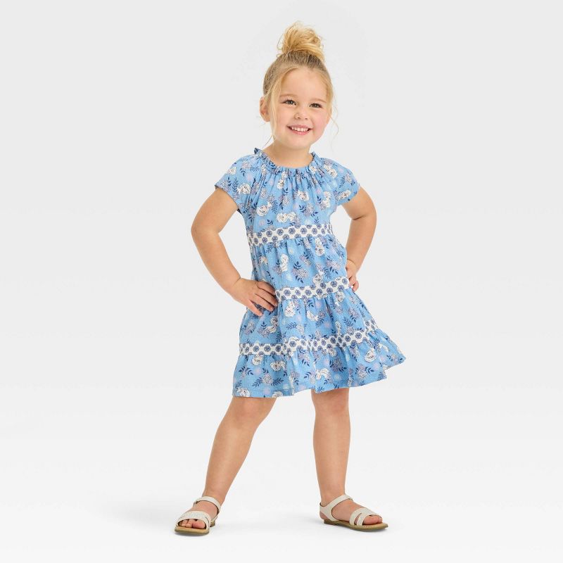 Toddler Girls&#39; Disney Frozen Elsa A-Line Dress - Blue, 3 of 4
