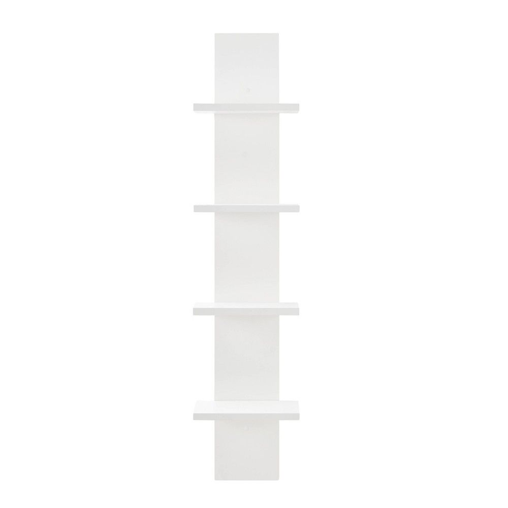 Photos - Wardrobe 39.5" x 9" Utility 4-Tier Column Spine Shelf White - Danya B.
