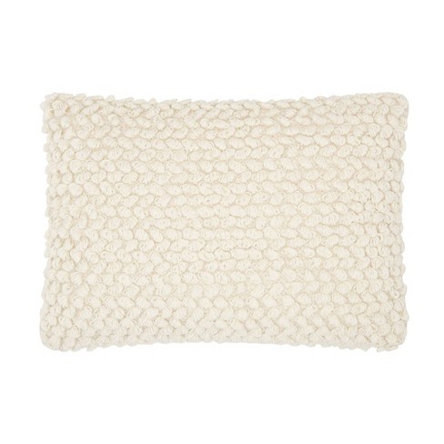 The Soft White Pintuck Extra Long Lumbar Throw Pillow