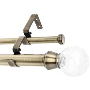 Urbanest Crackle Glass Manhattan 1-inch 5-8-inch Double Drapery Curtain Window Rod Set - 1 of 3