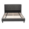 Modern and Contemporary Fabric Upholstered  Platform Bed - 2 of 4