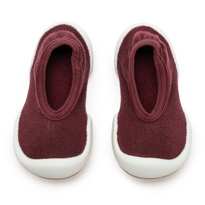 Komuello Toddler Boy Girl First Walk Sock Shoes Flat Style Solid Colors