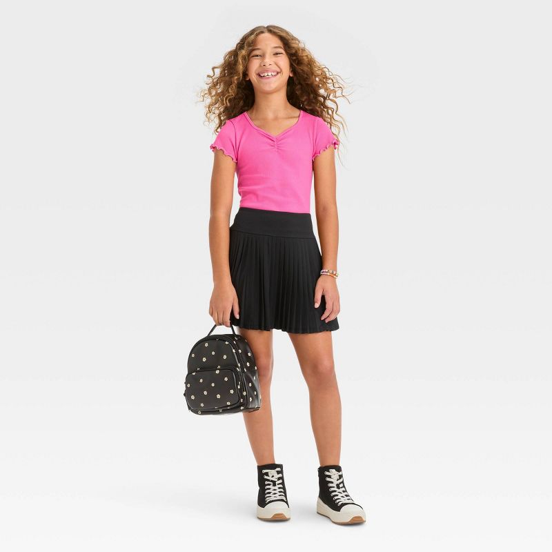 Girls' Knit Pleated Tennis Skirt - art class™, 4 of 5