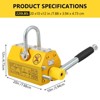 Magnetic Lifter, 880 LBS Capacity Steel Lifting Magnet with Release, Permanent Lift Magnets for Hoist,Used in Shop Crane, Lifting Plate Steel, Board - 3 of 4