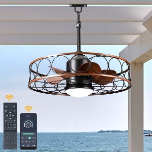Bella Depot Outdoor Waterproof Ceiling Fan with Light and Remote 6-speed Fan - 1 of 4