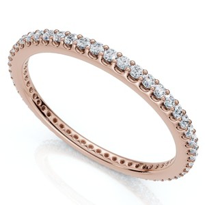 Pompeii3 1/3Ct Diamond Eternity Ring Stackable Wedding Band Gold Lab Created - 1 of 4