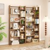 Costway 1/2 PCS 6-tier Bookshelf Tall Display Shelf with 11 Open Shelves 2 Anti-tipping Kits Black/Natural/White - 2 of 4