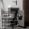"16" Freestanding Bathroom Vanity with Sink, Modern One-Piece Design, Minimalist Storage Cabinet, Space Saving Solution for Bathrooms - 4 of 4
