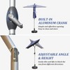 TiramisuBest Rectangle Patio Umbrella with Crank Lift & Tilt Brick red - 3 of 4