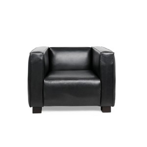 GDFStudio Minkler Contemporary Faux Leather Club Chair - 1 of 4