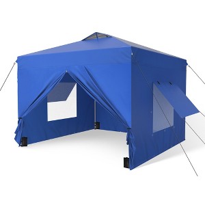 Captiva Designs 10’x10’ Pop-Up Canopy Tent with Sidewalls – Easy Setup, Waterproof, and Ventilated for Outdoor Events and Parties - 1 of 4