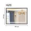 Sapphtopaz 40 x 30 Rectangle Bathroom Mirror, Beveled Vanity Mirror with Aluminum Frame, Enhanced Anti-Fog Wall Mirrors for Bathroom, Over Sink - 3 of 4