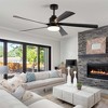 ONWITH Black 65 In. indoor Ceiling Fan with Light, 5-Blade Dimmable LED Ceiling Fan with Remote Control - 2 of 4