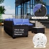 6-Piece Patio Sectional Sofa Set, PE Rattan Wicker Modular Conversation Couch with Coffee Table, Thick Cushions for Backyard, Poolside - 4 of 4