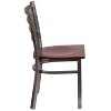 Emma and Oliver Clear Coated Ladder Back Metal Restaurant Dining Chair - 4 of 4