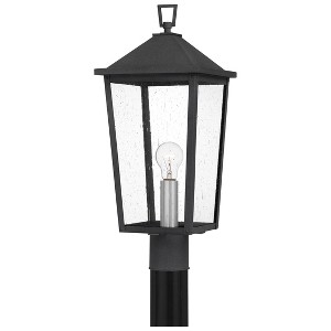 Stoneleigh 1-Light Mottled Black Outdoor Post Lantern - 1 of 4