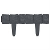 MOEPISY Lawn Fence Stone Look 41 pcs Plastic 393.7 inch - 4 of 4