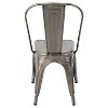 Set of 2 Oregon Industrial Dining Chair Metal/Silver Gloss - LumiSource - image 4 of 4