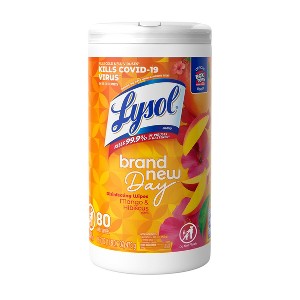 Lysol Disinfecting Wipes, Brand New Day, 80 wipes - 1 of 4