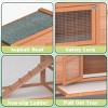 LAOTIES 2 Story Large Rabbit Hutch for Outdoor,Weatherproof Bunny Cage with Run,Pull Out Tray And Asphalt Roof for Small Animals - 4 of 4