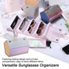 Unique Bargains Portable Leather Travel Sunglasses Eyewear Accessories Organizer - 4 of 4